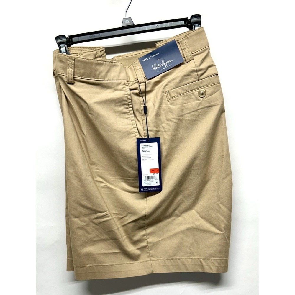 Walter Hagen Clubhouse Classic Khaki Chino Shorts Size 42 (A2)